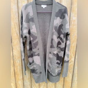 So Camo Knit Cardigan